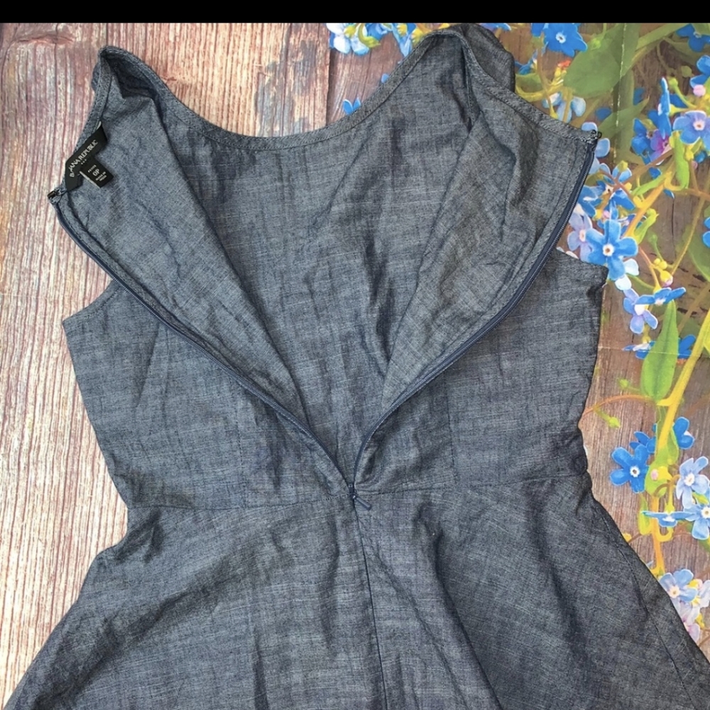 Banana Republic Women's Charcoal Gray Peplum Top Size 0P Petite 100% Cotton - Picture 3 of 4